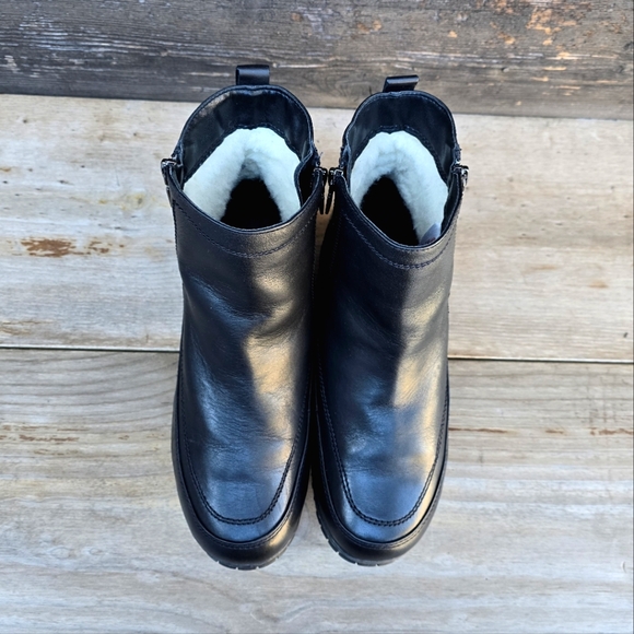 ✨️Blondo NEW Alessa Black Leather, Aqua Protect, Insulated Winter Bootie. 9WW - Picture 7 of 15